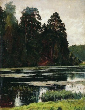 estanque 1881 paisaje clásico Ivan Ivanovich Pinturas al óleo